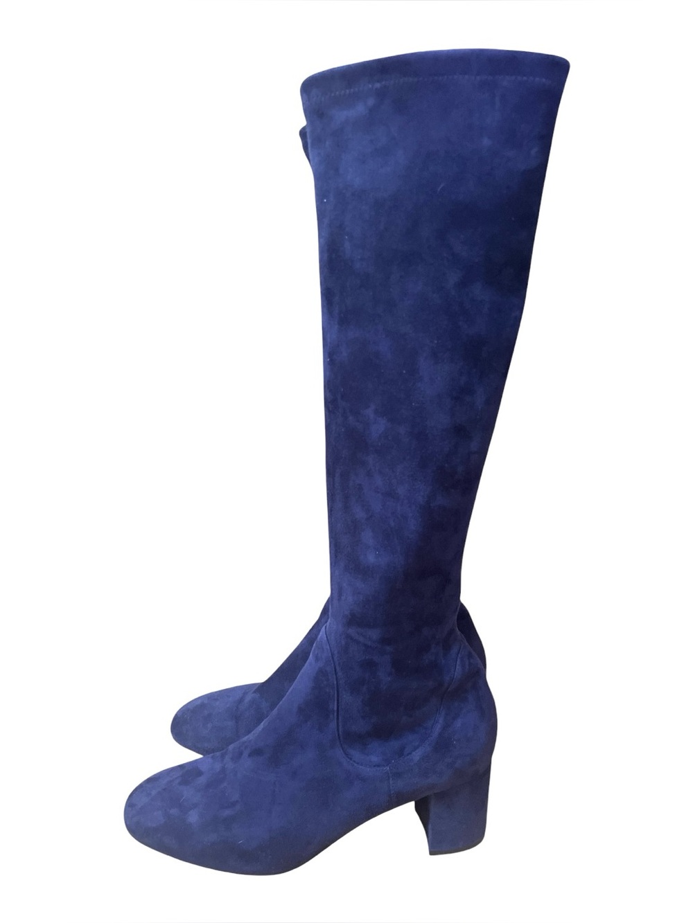 L.K. Bennett Royal Blue Suede Stretch Tall Boots Size 40 US 10